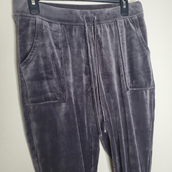 House Of Harlow 1960 x Nicole Richie Y2K Gray Velour Velvet Jogger Sweatpants - Picture 3 of 8